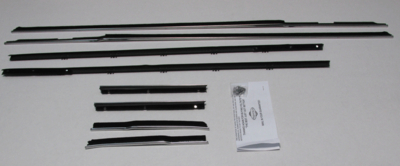 1964-66 Ford Thunderbird 2 Door Hardtop Replacement Window Felts Whiskers Kit (8pcs)